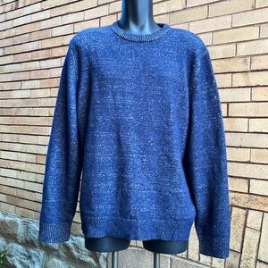 NWT Theory Hilles Crew Cashmere Wool Sweater Blue Baltic Stone XXL
